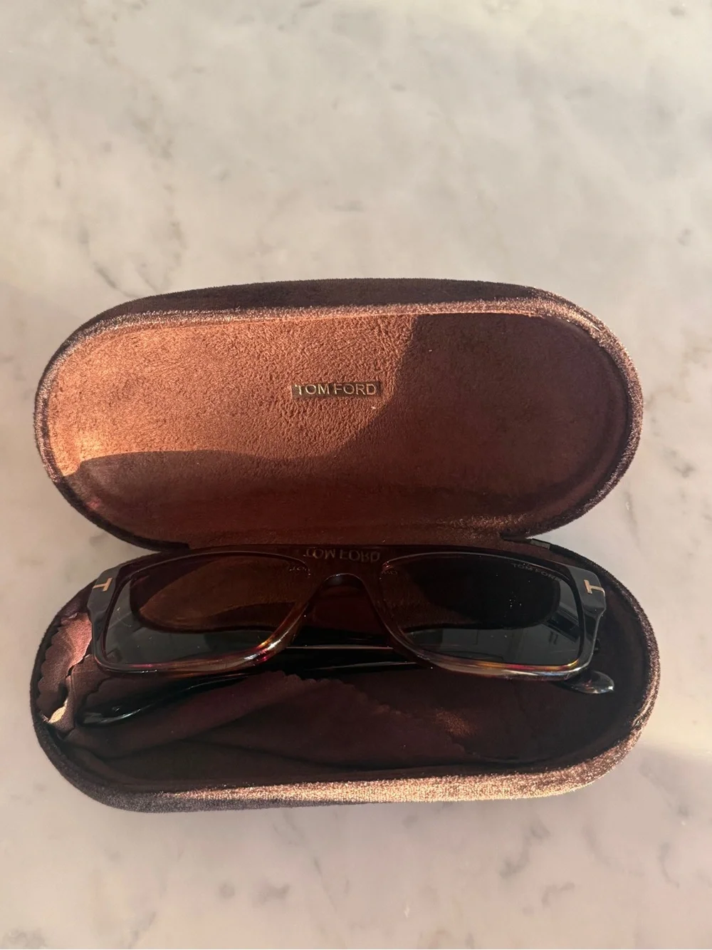 Tom Ford Black Gradient Mens Black Sunglasses with Gold Accent